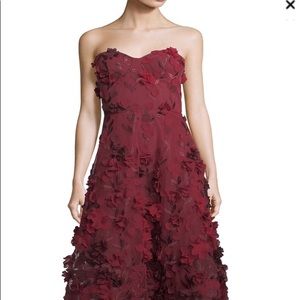 Marchesa Notte 3D Floral Gown Dress